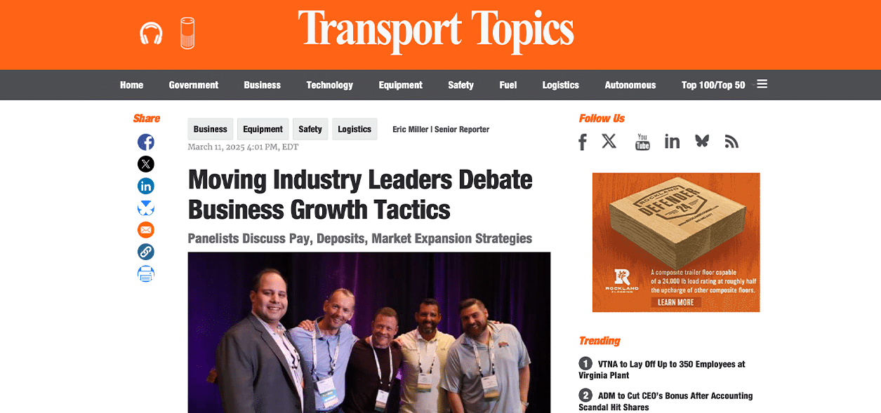 transport toppics- Moving Industry Leaders Debate Business Growth Tactics